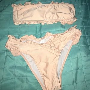 SHEIN bathing suit peach color